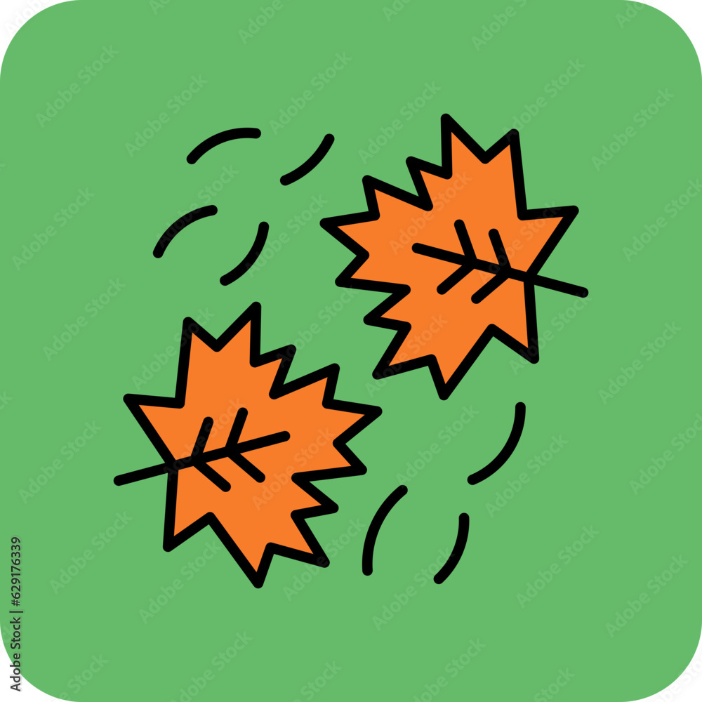 Fototapeta premium Leaves Falling Icon