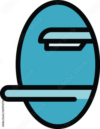 Medicine mri icon outline vector. Magnetic resonance. Medical scanner color flat