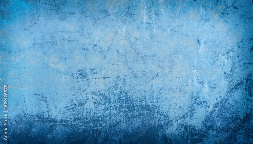 Fototapeta premium Blue shabby scratched texture wall