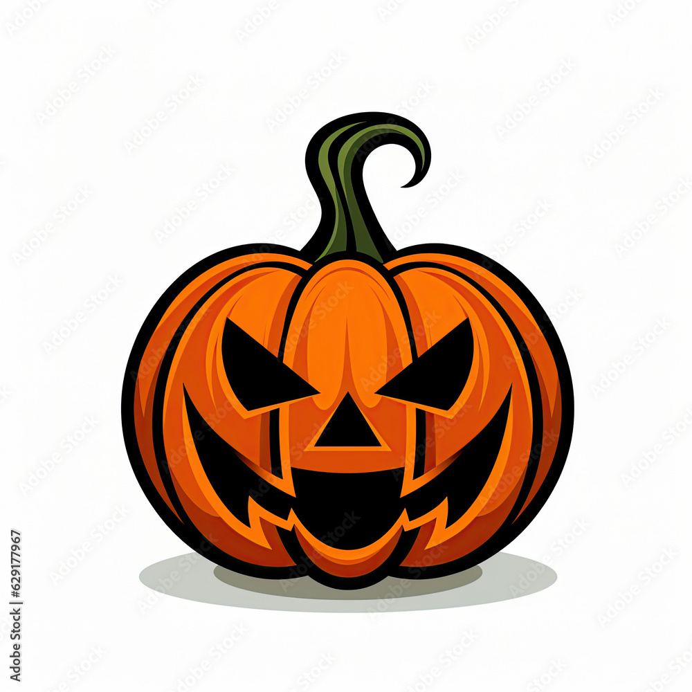 halloween pumpkin on a white background, simple icon halloween pumpkin on a white background, simple icon