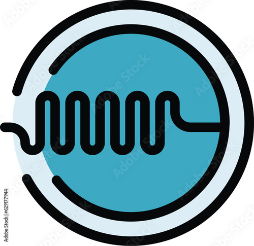 Radiologist mri icon outline vector. Magnetic resonance. Medical scanner color flat