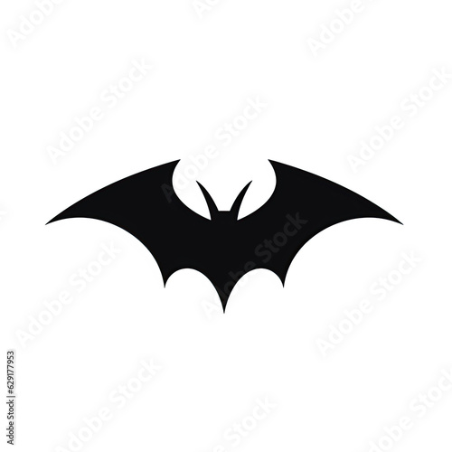 simple bat icon on a white background, halloween symbol