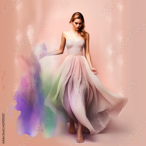 pastel colors modern woman fashion © Ivan Tan
