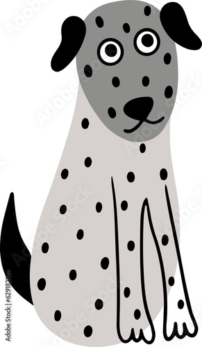 Dog character. Cute puppy illustration. 