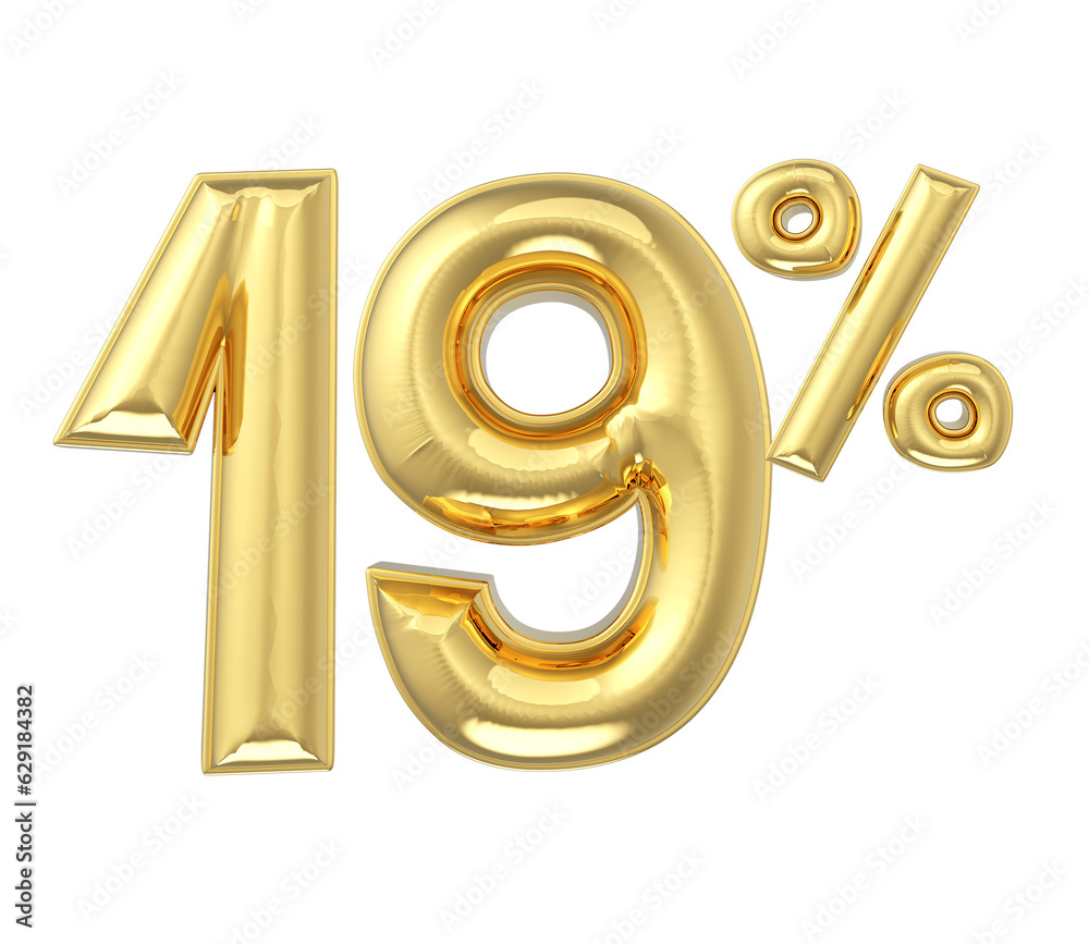 number gold 3d render number gold 3d render