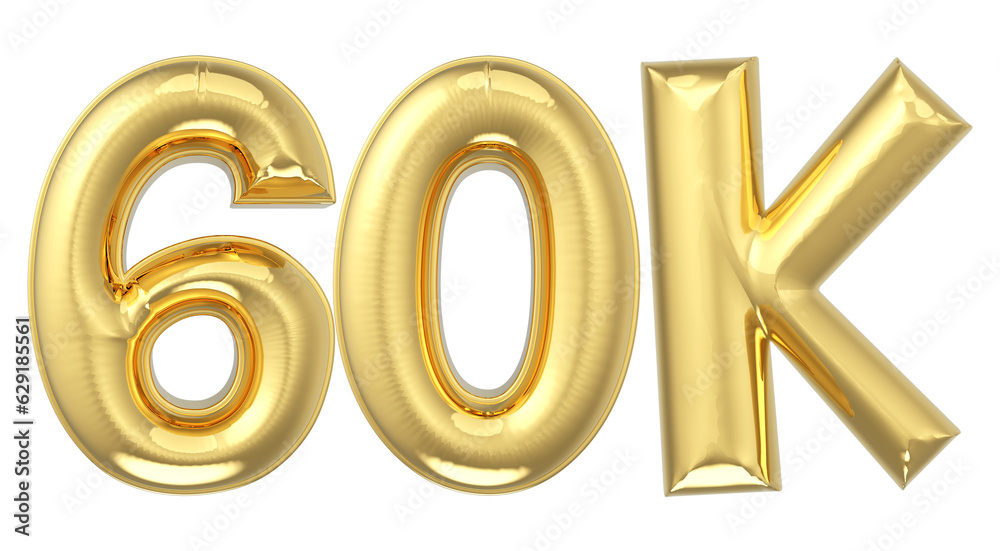 Number Follow 3D Gold Number Follow 3D Gold