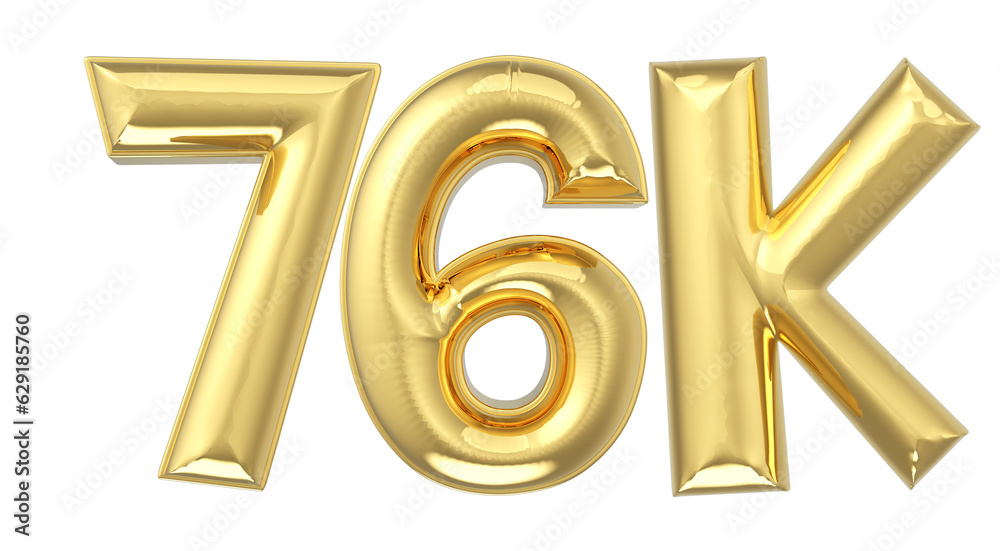 Number Follow 3D Gold Number Follow 3D Gold