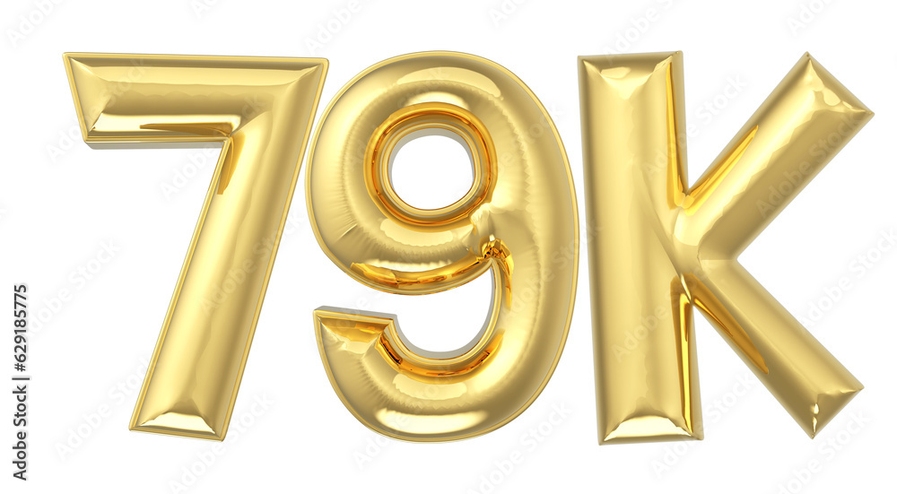 Number Follow 3D Gold Number Follow 3D Gold