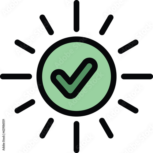 Successful business icon outline vector. Corporate teamwork. Office leadership color flat