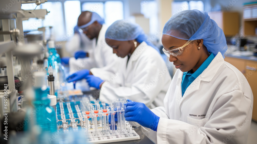 An inspiring photo of scientists working on medical breakthroughs to improve global health An inspiring photo of scientists working on medical breakthroughs to improve global health
