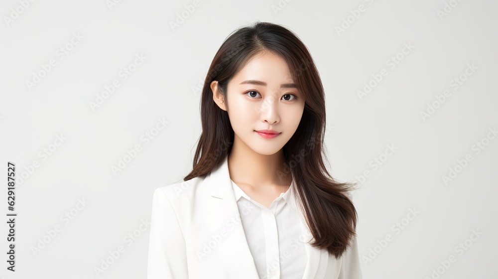portrait of a young business asian woman looks at camera portrait of a young business asian woman looks at camera