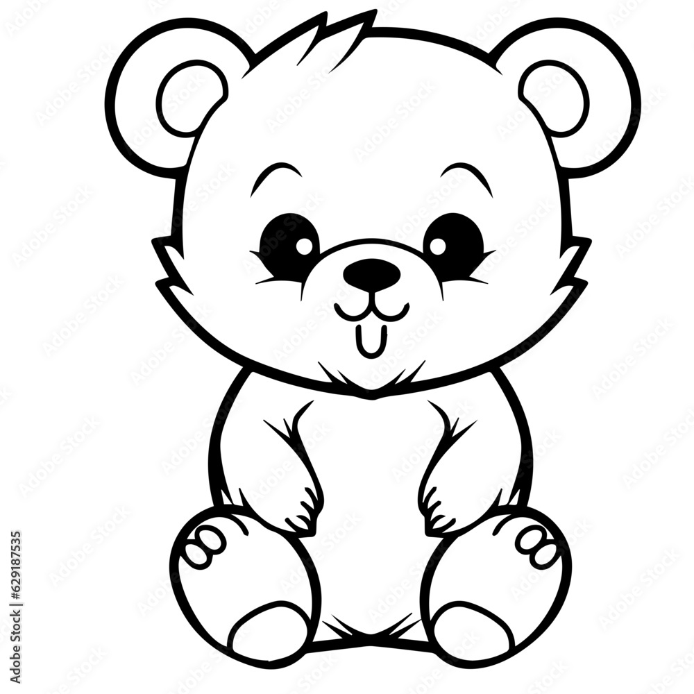baby bear coloring page drawing baby bear coloring page drawing