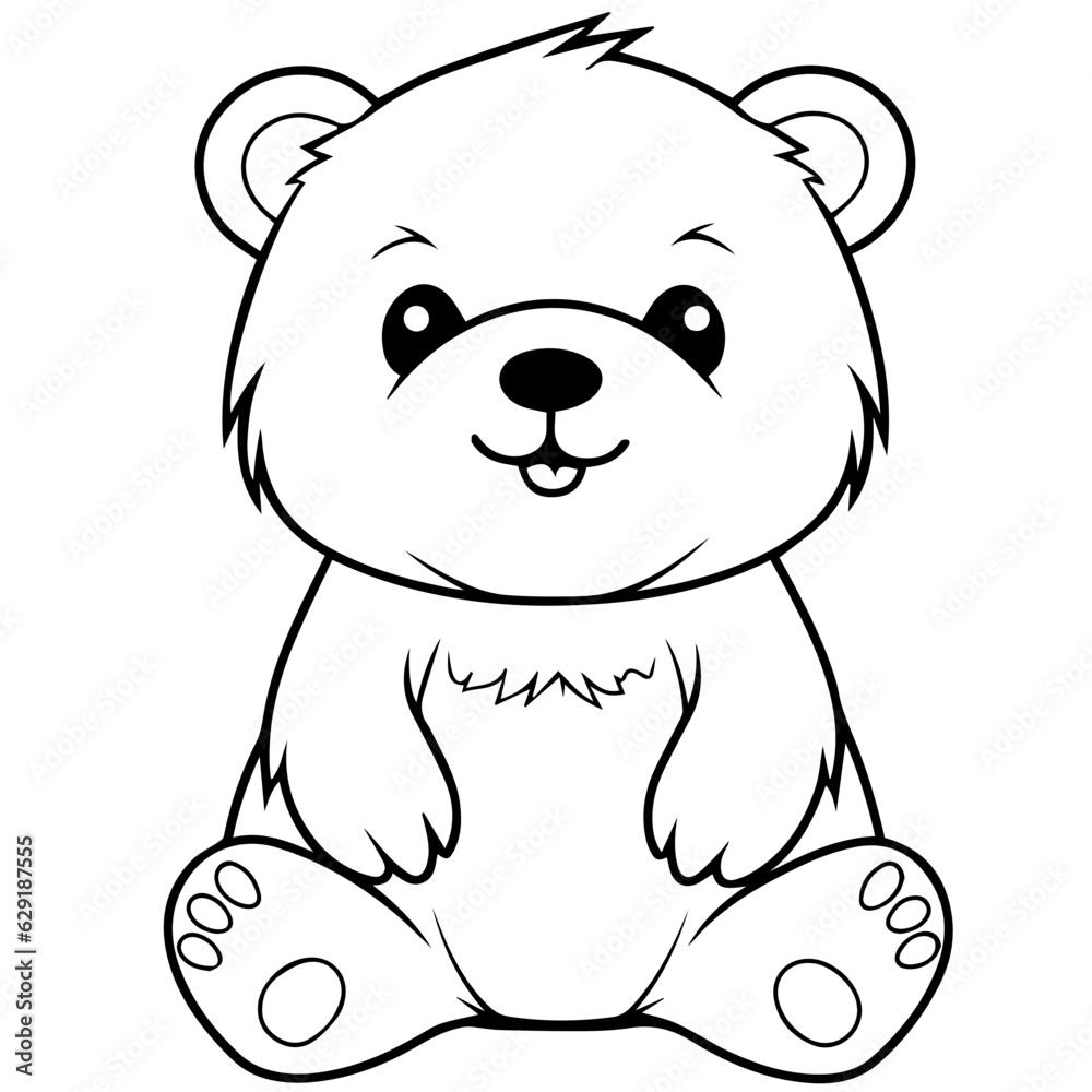 baby bear coloring page drawing baby bear coloring page drawing