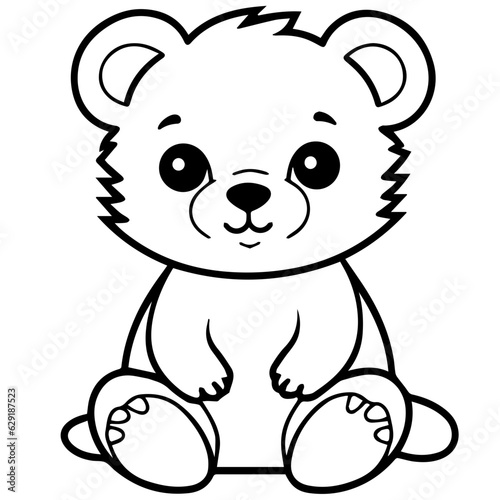 baby bear coloring page drawing