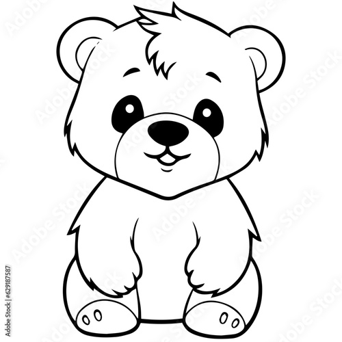 baby bear coloring page drawing