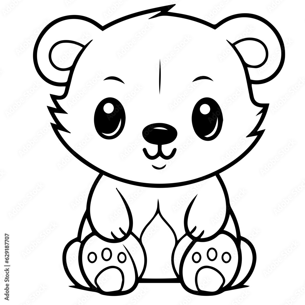 baby bear coloring page drawing baby bear coloring page drawing