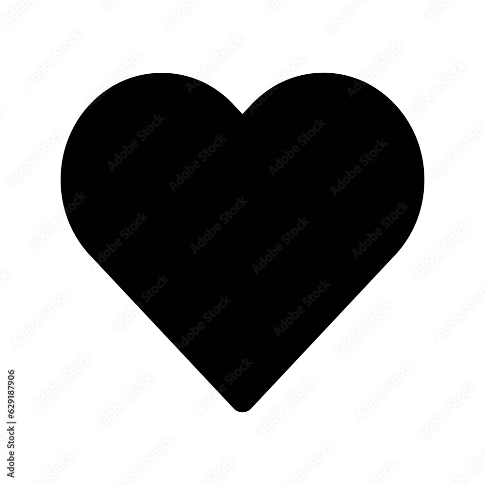 Illustration vector graphic icon of Heart. Solid Style Icon. Shape Themed Icon. Vector illustration isolated on white background. Perfect for website or application design. Illustration vector graphic icon of Heart. Solid Style Icon. Shape Themed Icon. Vector illustration isolated on white background. Perfect for website or application design.