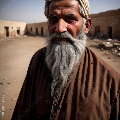 portrait of an old Afghan man