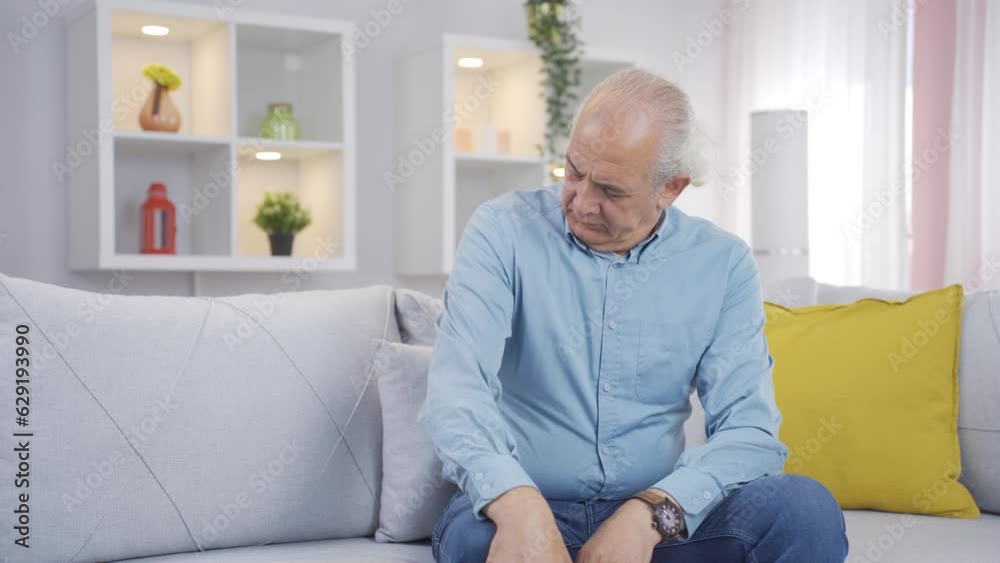 The sweating old man smells bad and offensive. The sweating old man smells bad and offensive.