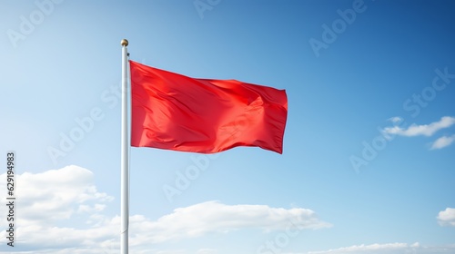 Blank red flag for mockup
