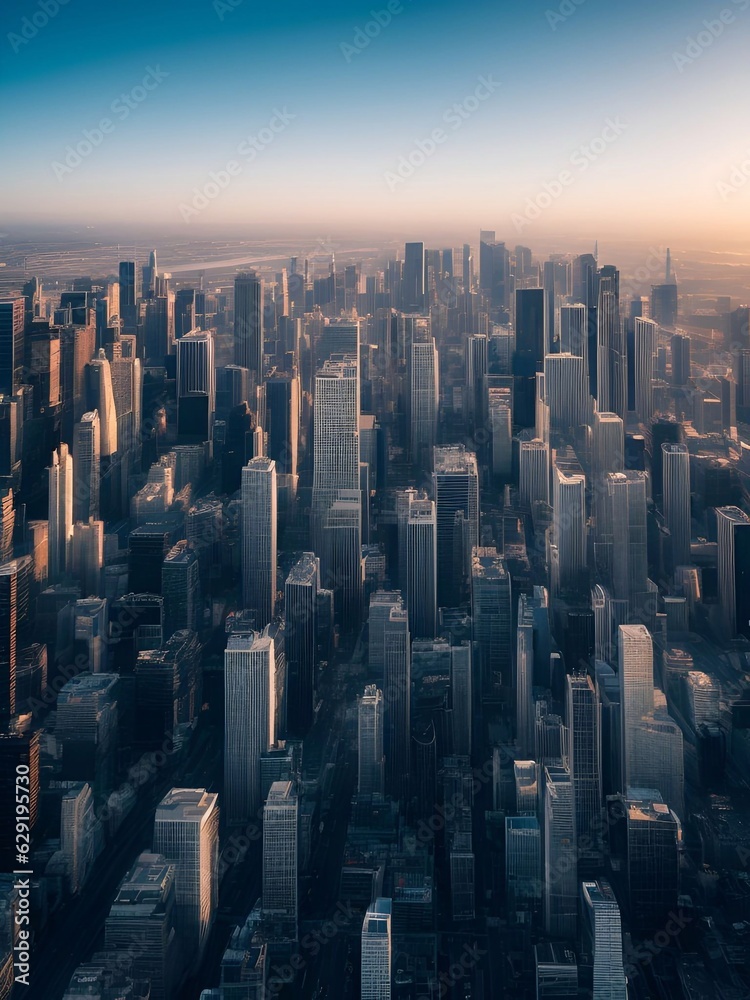 Obraz premium futuristic building city background City landscape and road in cinematic daylight generative ai illustration art