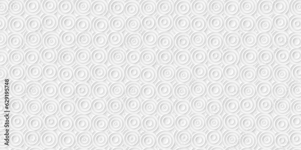 Organic concentric circles white geometrc shapes background wallpaper banner pattern texture