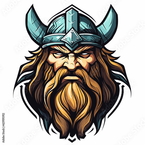 Esport vector logo viking, viking icon, viking head, vector, sticker