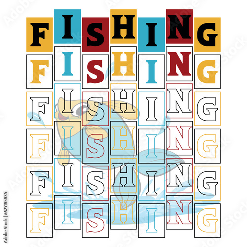 Fishing T-Shirt Design With Illustration