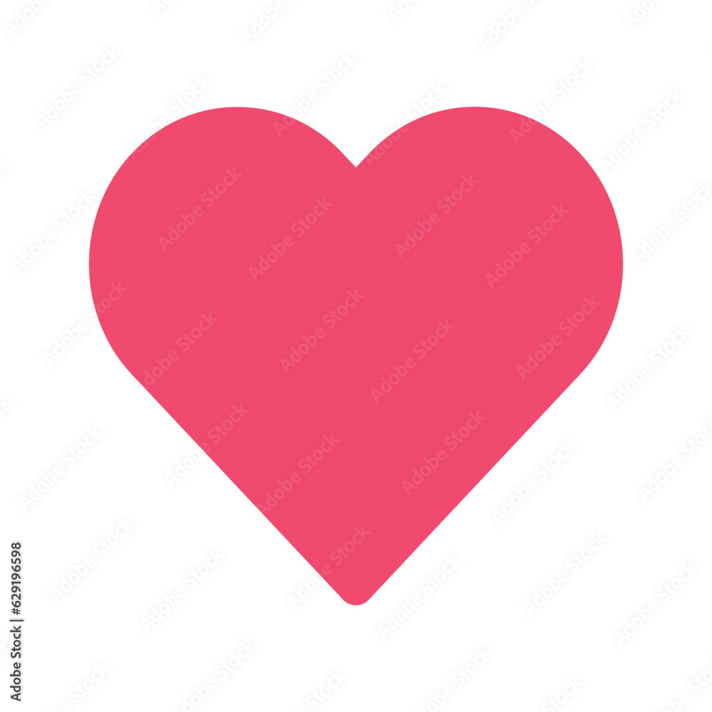 Illustration vector graphic icon of Heart. Flat Style Icon. Shape Themed Icon. Vector illustration isolated on white background. Perfect for website or application design.