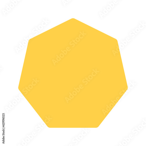 Illustration vector graphic icon of Heptagon. Flat Style Icon. Shape Themed Icon. Vector illustration isolated on white background. Perfect for website or application design.