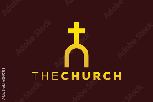 Trendy and Professional letter N church sign Christian and peaceful vector logo