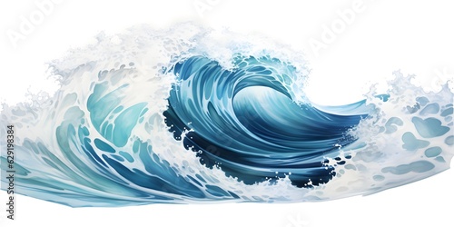 Sea wave floating background. Waves sea wallpaper hyperrealistic compositions created with Generative AI technology