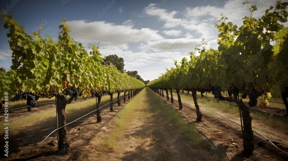 Naklejka premium Beautiful farming fields