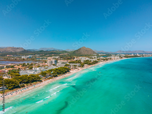 Platja de Muro  Mallorca  Spain - Drone Aerial Photo