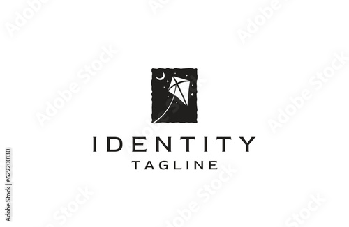 Kite logo icon design template flat vector