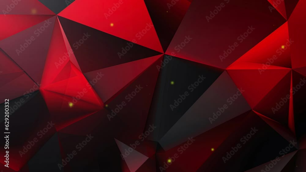 Abstract blue background 4k video backdrop with moving and rotating triangle shapes geometric forms