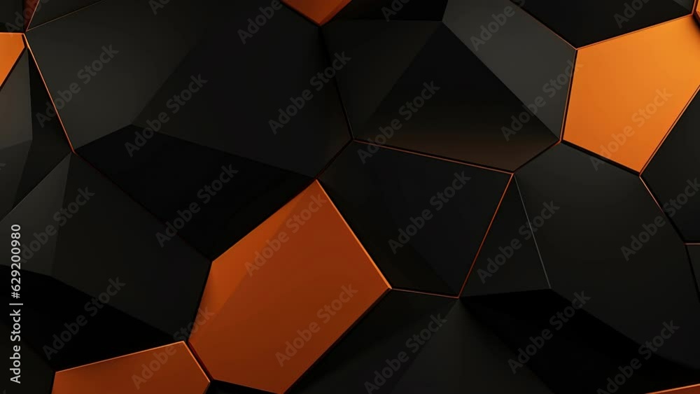 Abstract blue background 4k video backdrop with moving and rotating triangle shapes geometric forms