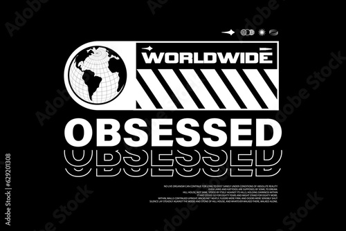 aesthetic quotes urban streetwear vector graphic design templates Collection