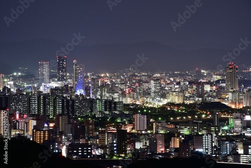 広島市街の夜景 三滝山（竜王公園）からの眺望