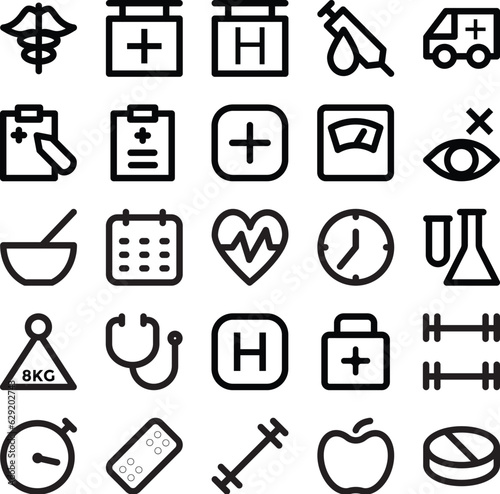 Pack of Medical and Hospital Line Icons