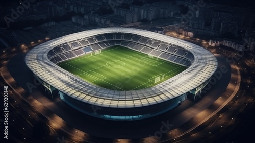 Aerial View of Football Stadium