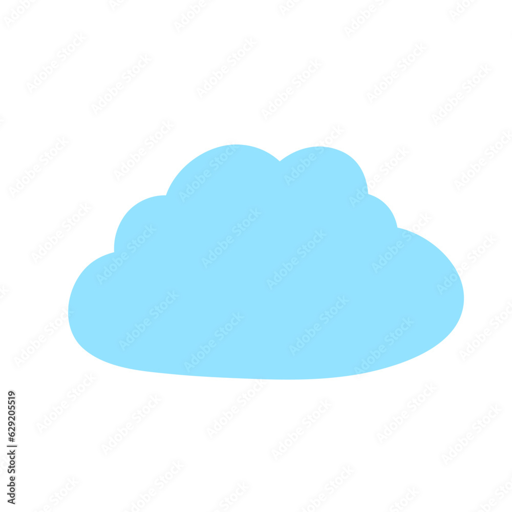 cartoon blue cloud in flat design cartoon blue cloud in flat design
