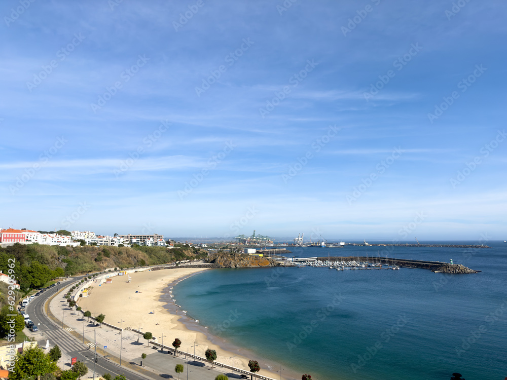 Overlooking Praia Vasco da Gama of Sines, on the Alentejo coast, Portugal