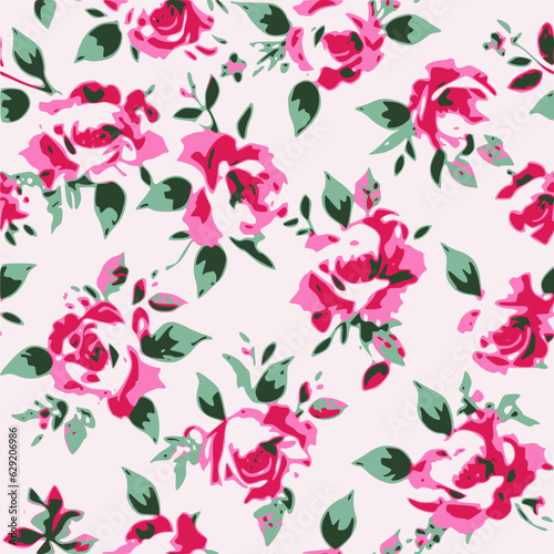 Seamless watercolor floral pattern