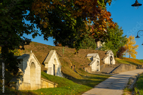 Traditional wine cellars in Tolcsva, Great Plain, North Hungary photo