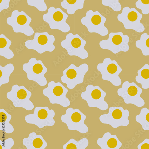 fried egg vector ilustration seamless patern.Great for textile,fabric,wrapping paper,and any print.