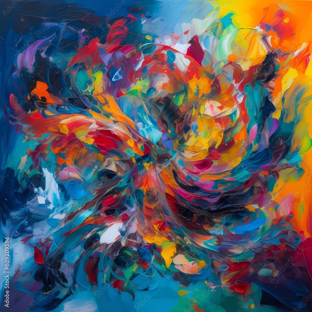 Abstract expressionist painting featuring soft flowing strokes No 1 Abstract expressionist painting featuring soft flowing strokes No 1