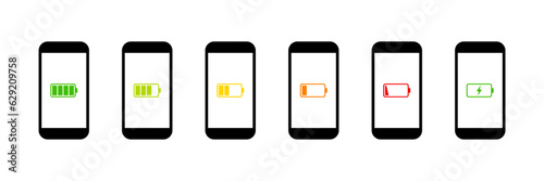 Smartphone with battery charge level set