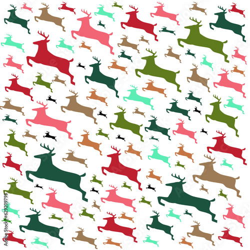 seamless pattern with deer's