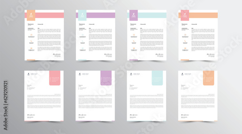 Letterhead Design Template. set Abstract Letterhead Design, Modern Business Letterhead Design Template 